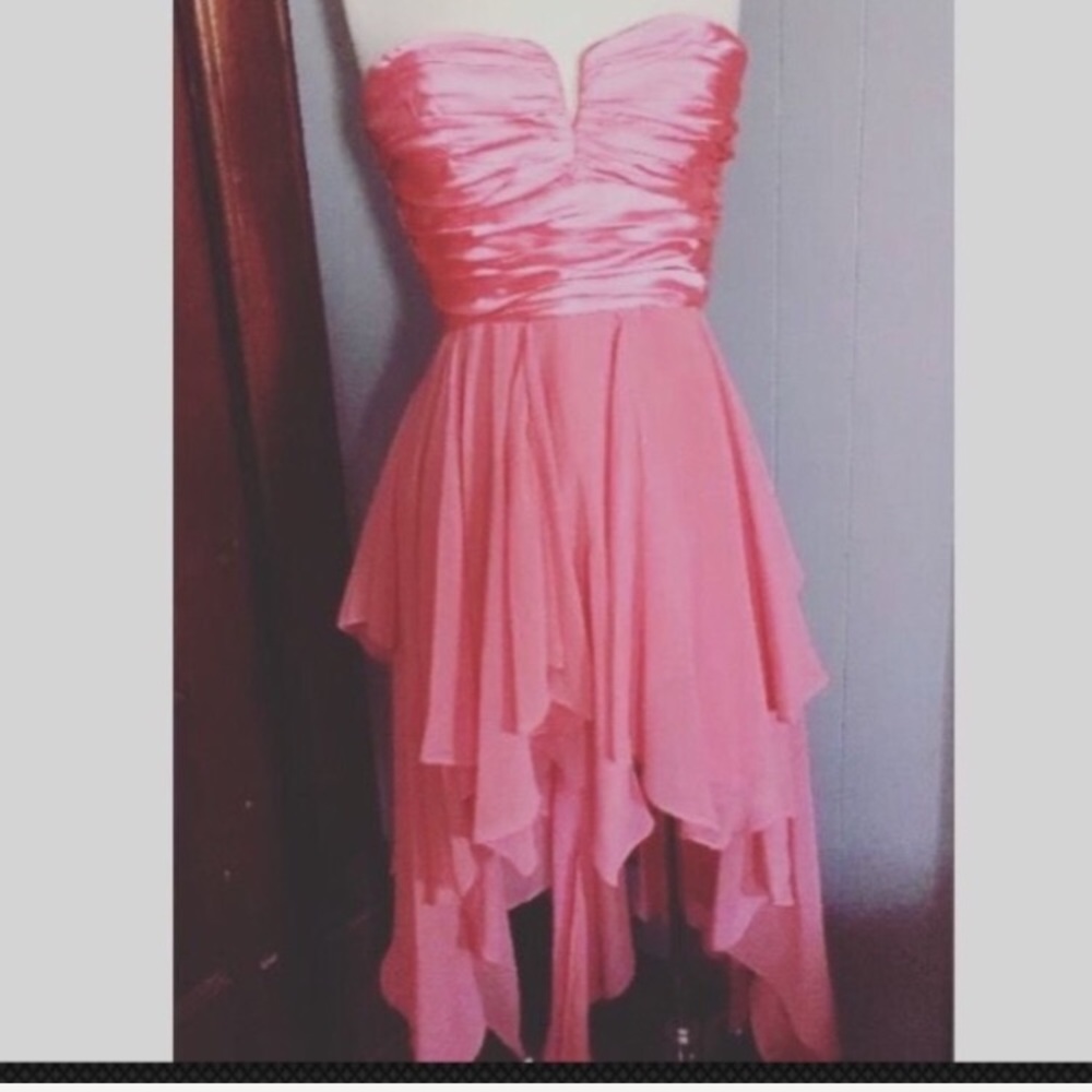 WINDSOR Ynes Coral Asymmetrical Formal Party Dress - Picture 3 of 5
